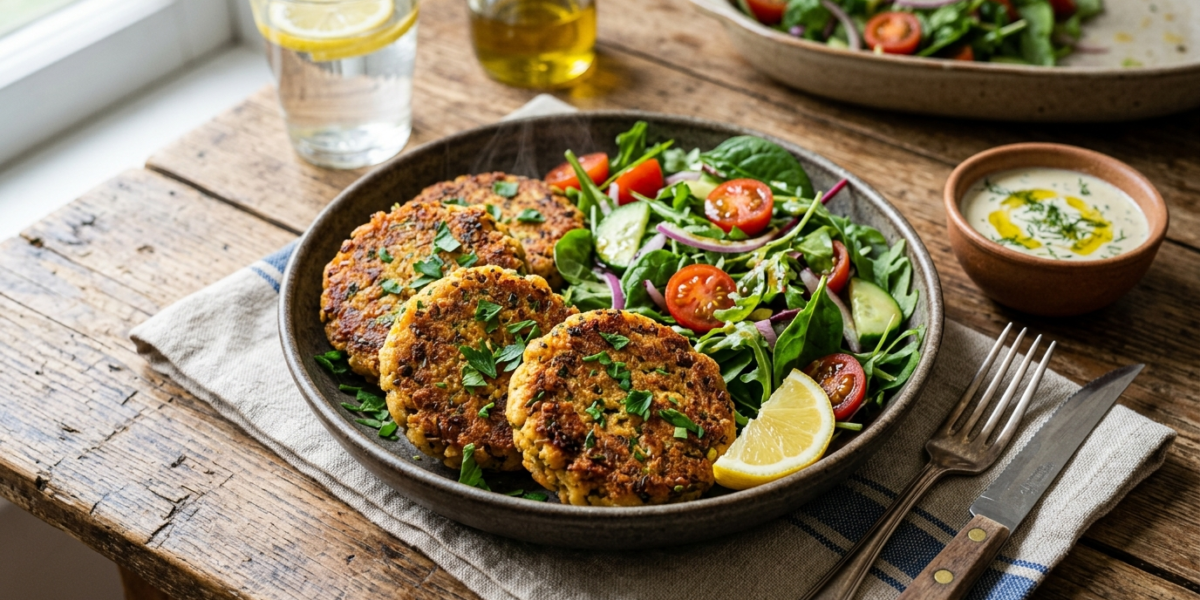 Recette de Galettes de Pois Chiches riches en Protéines sans Soja ni Lactose