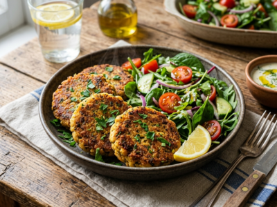 Recette de Galettes de Pois Chiches riches en Protéines sans Soja ni Lactose