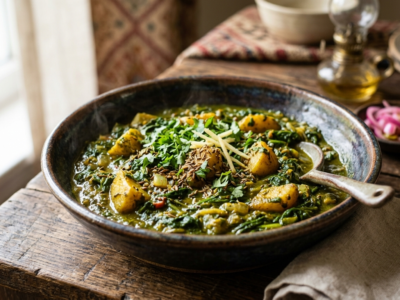Saag Aloo sans gluten et sans lactose