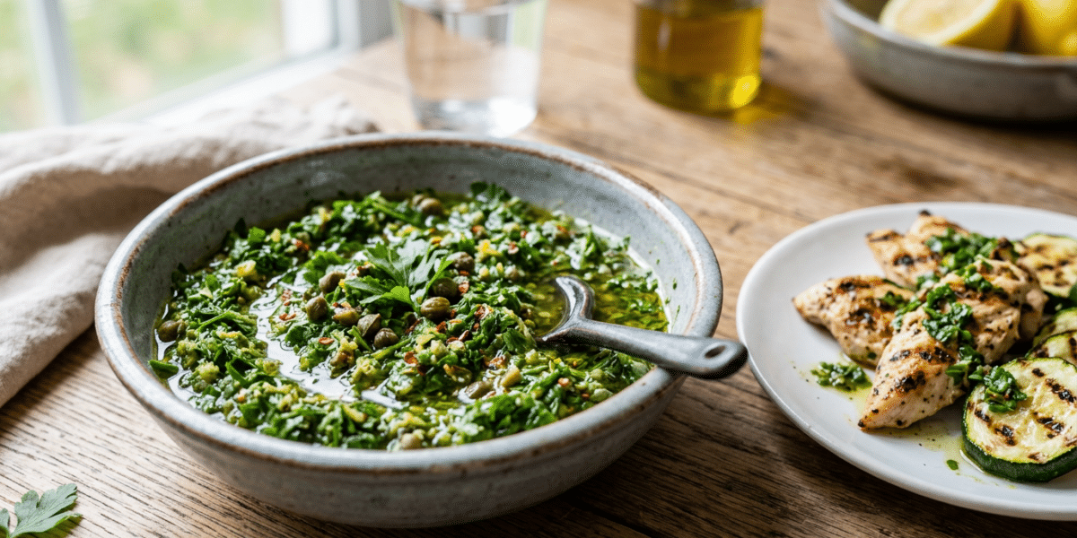 Salsa Verde Sans Gluten et Sans FODMAP
