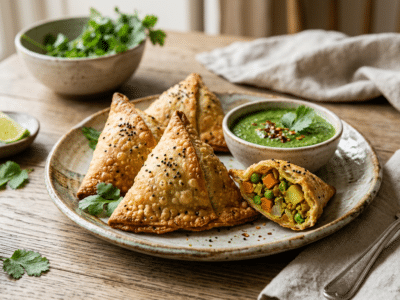 Samossa aux légumes sans gluten et sans lactose