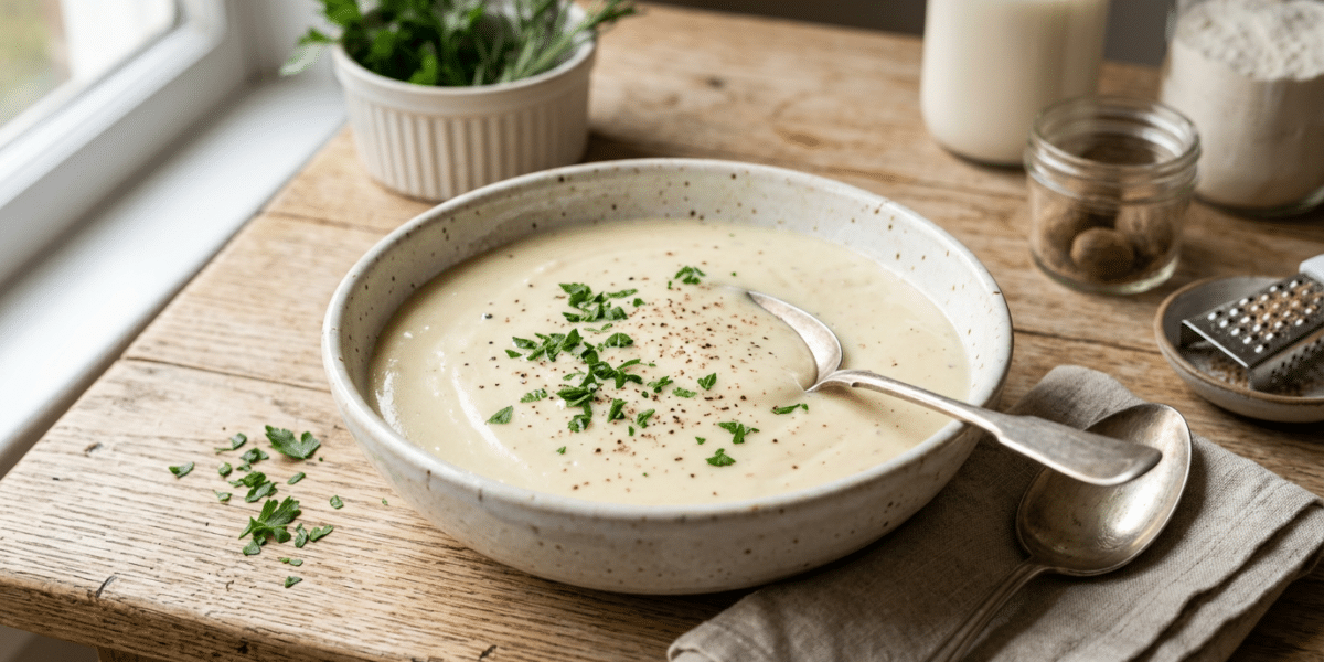 Sauce béchamel sans gluten et sans lait