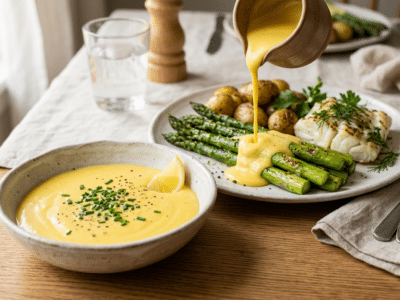 Sauce hollandaise sans œuf et sans lactose