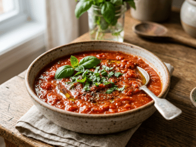 Sauce tomate maison sans gluten et sans lactose