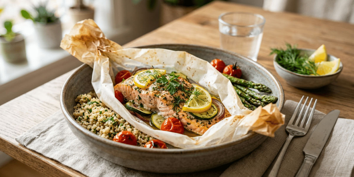 Saumon en papillote sans lactose