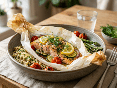 Saumon en papillote sans lactose