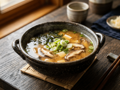 Soupe miso sans gluten et sans soja, recette difficile