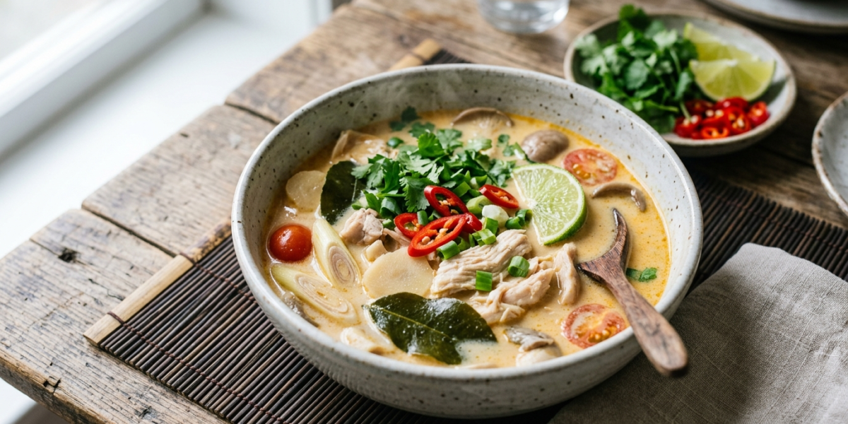 Soupe Thaïe au Poulet sans Arachides