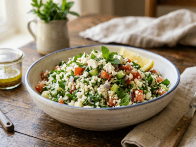 Taboulé de chou-fleur sans gluten sans lactose
