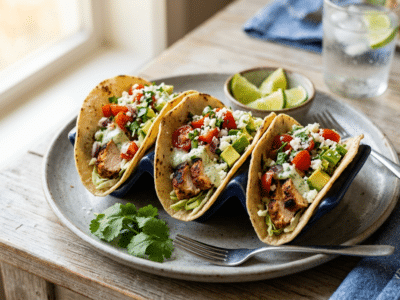 Tacos sans gluten au poulet grillé