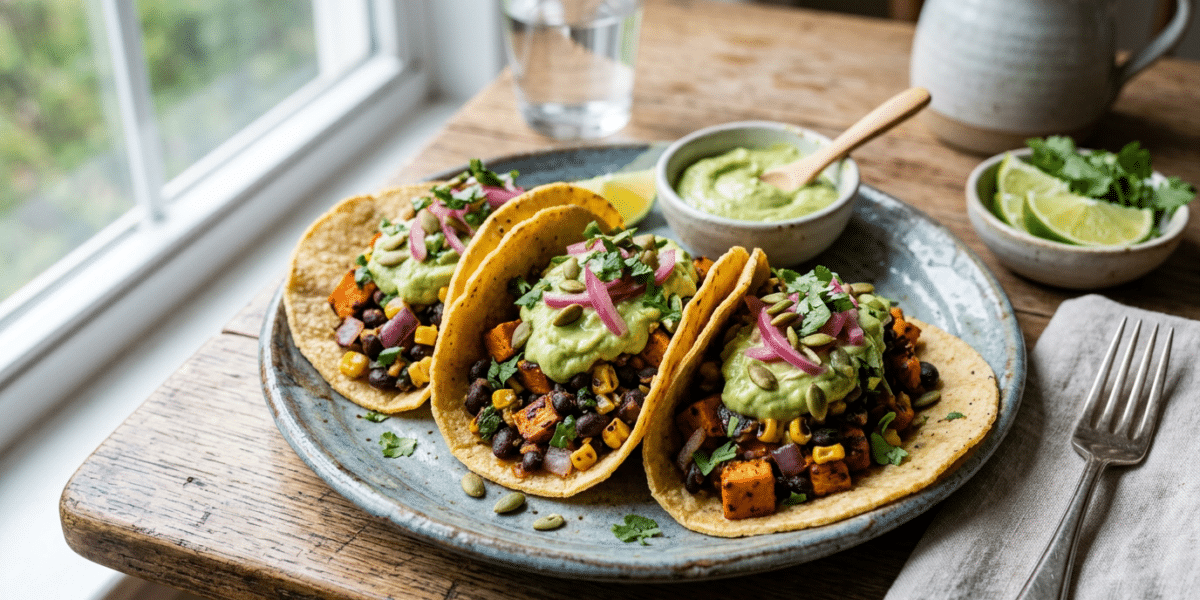 Tacos sans gluten, sans lactose et végétarien