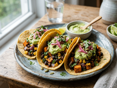Tacos sans gluten, sans lactose et végétarien