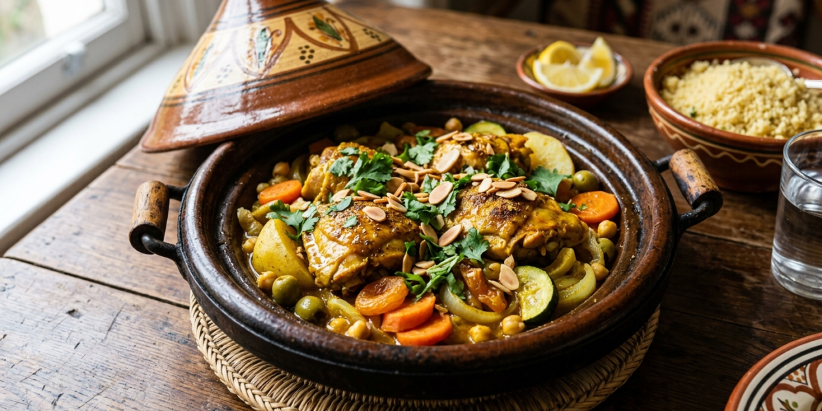 Tajine de poulet parfumé sans gluten et sans lactose