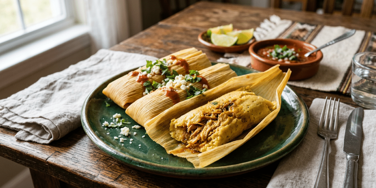Tamales sans gluten et sans lactose traditionnels