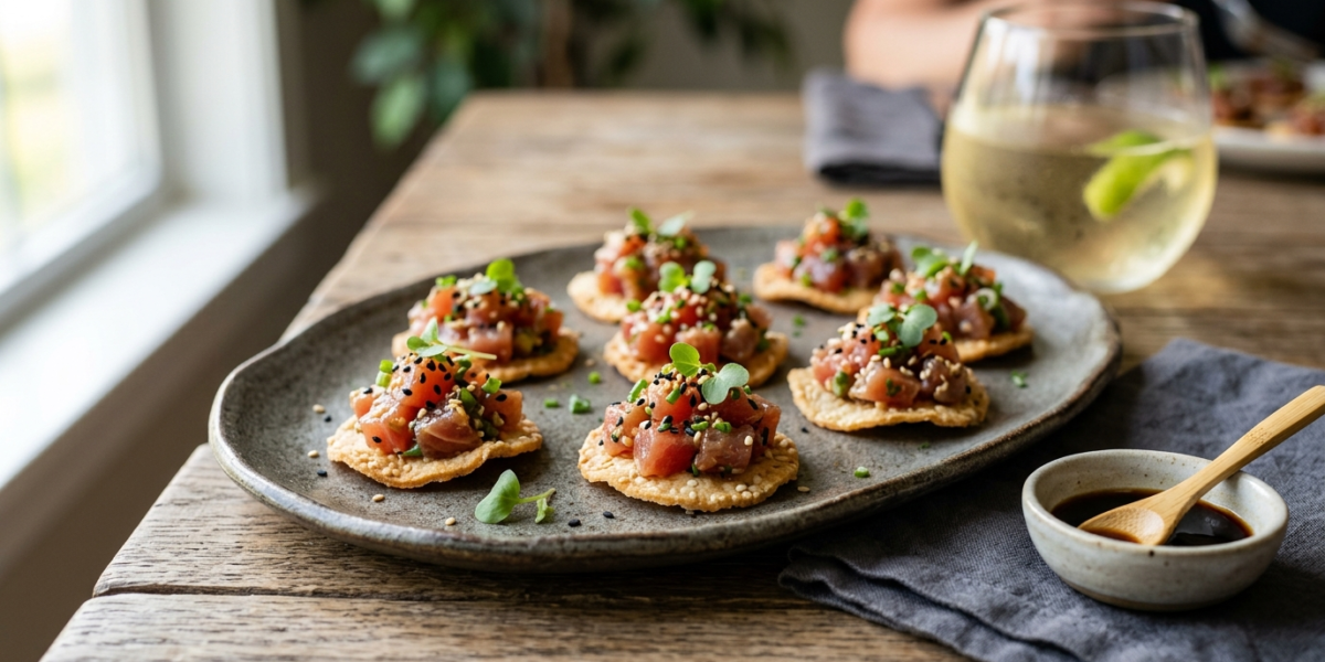 Amuse-bouche au thon et sésame sans gluten