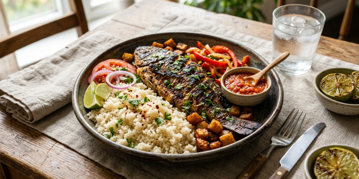 Attiéké au poisson mariné sans gluten