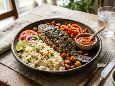 Attiéké au poisson mariné sans gluten