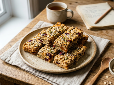 Barres de céréales maison sans fruits à coque et sans arachides