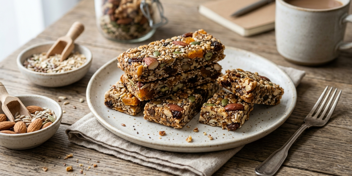 Barres énergétiques sans sucre ajouté et sans gluten