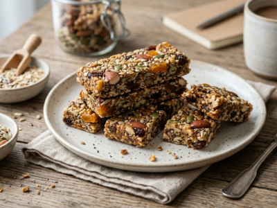 Barres énergétiques sans sucre ajouté et sans gluten