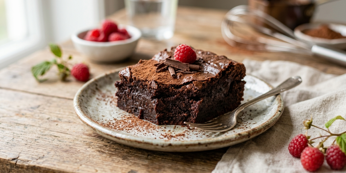 Brownie sans sucre, sans gluten et sans œuf