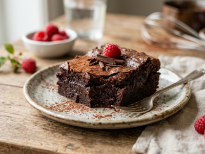 Brownie sans sucre, sans gluten et sans œuf