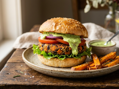Burger vegan sans gluten et sans soja