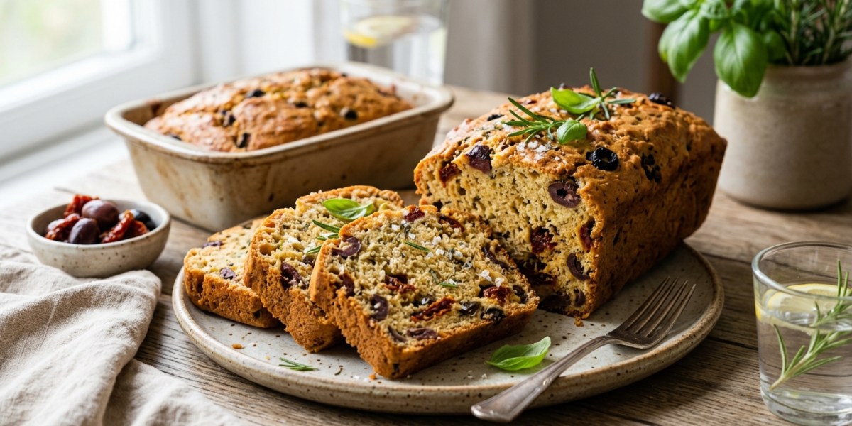 Cake salé à la tomate et aux olives sans œuf