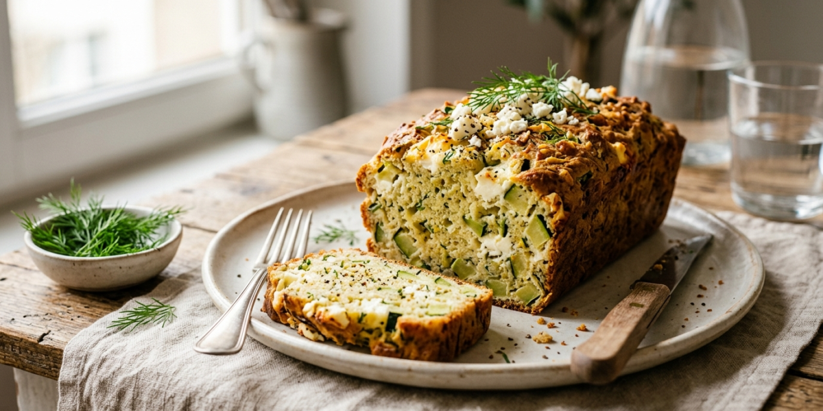 Cake salé courgette feta sans gluten