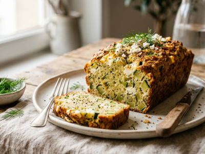 Cake salé courgette feta sans gluten