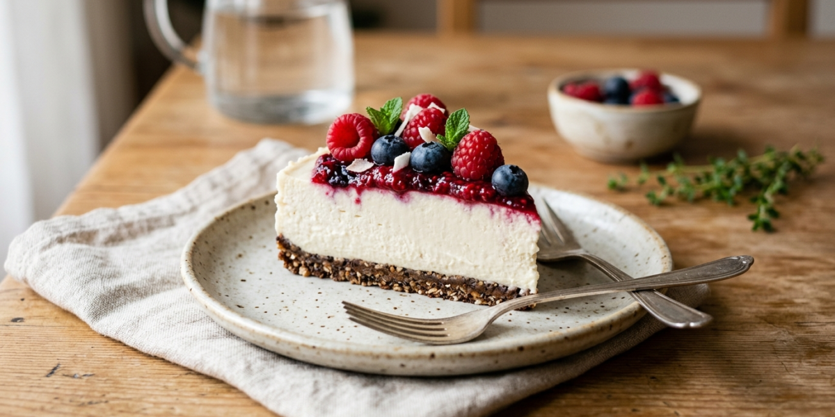 Cheesecake Vegan Sans Gluten Sans Noix de Cajou