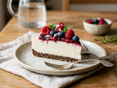 Cheesecake Vegan Sans Gluten Sans Noix de Cajou
