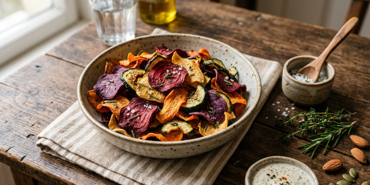 Chips de légumes maison sans gluten et sans lactose