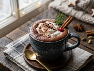 Chocolat chaud de Noël sans lactose