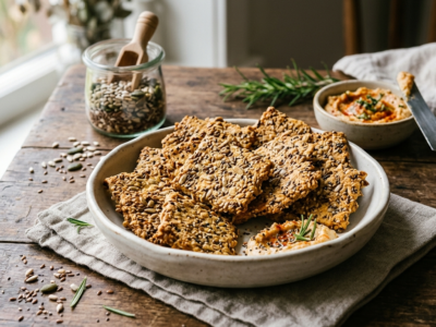 Crackers aux graines sans lactose faits maison