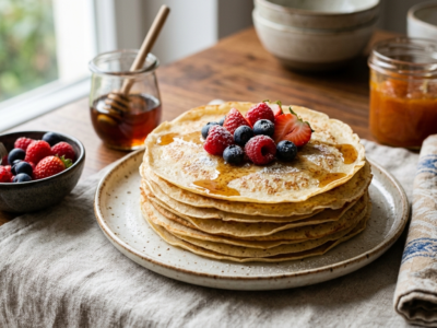 Crêpes de la Chandeleur sans lactose et sans œuf