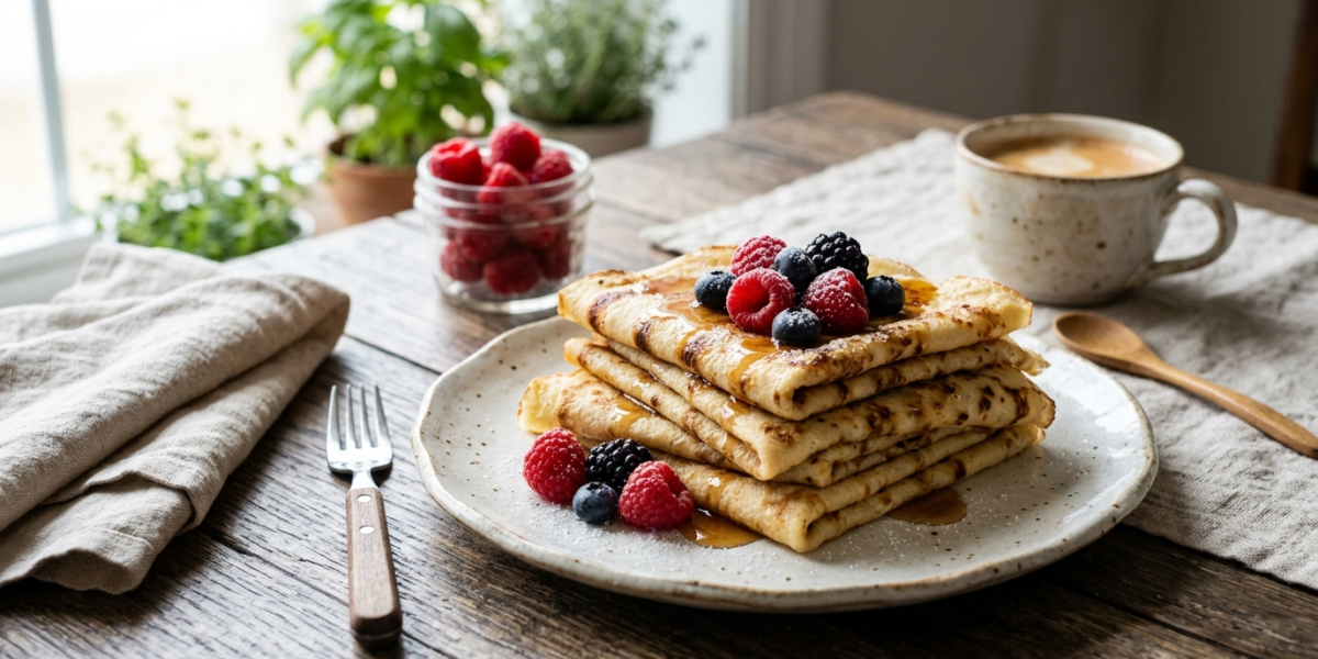 Crêpes Keto sans Gluten et sans Lactose