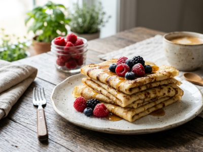 Crêpes Keto sans Gluten et sans Lactose
