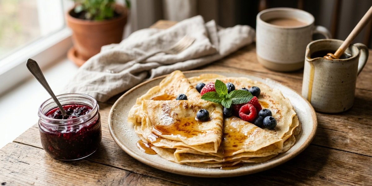 Crêpes sans levure ni œufs, recette légère et gourmande