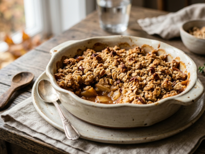 Crumble automnal sans gluten et sans lactose