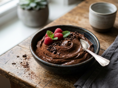 Dessert cétogène sans sucre ajouté : mousse au chocolat à l&rsquo;avocat