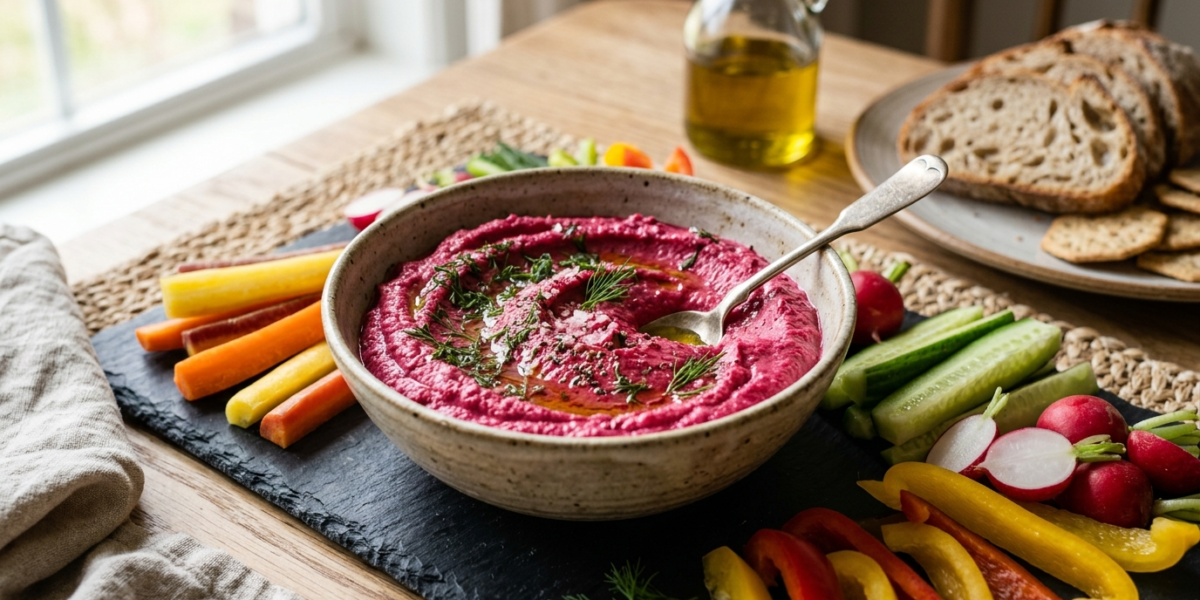 Dip de betterave sans fruits à coque