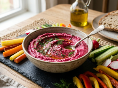 Dip de betterave sans fruits à coque