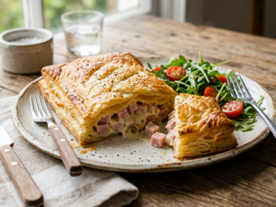 Feuilleté au jambon sans lactose