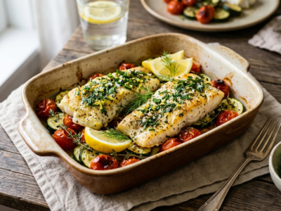 Filets de poisson au four low FODMAP et sans lactose