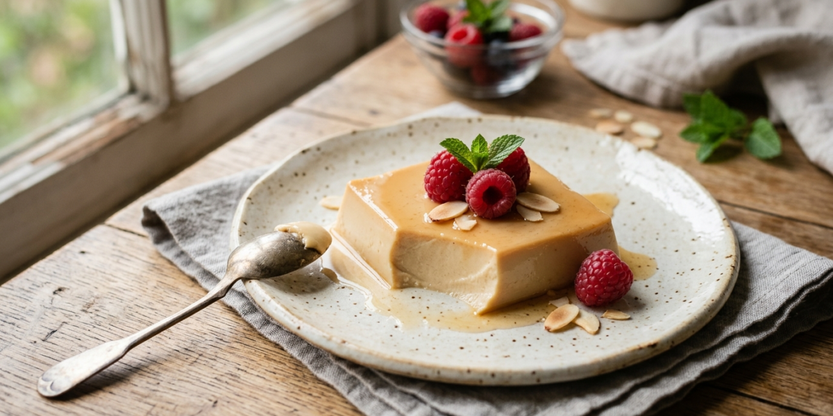 Flan sans sucre, sans lactose et sans œuf