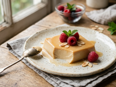 Flan sans sucre, sans lactose et sans œuf