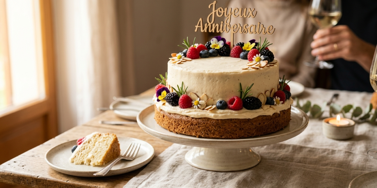 Gâteau d&rsquo;anniversaire diabétique sans lactose