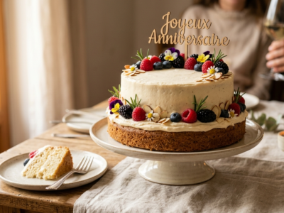 Gâteau d&rsquo;anniversaire diabétique sans lactose