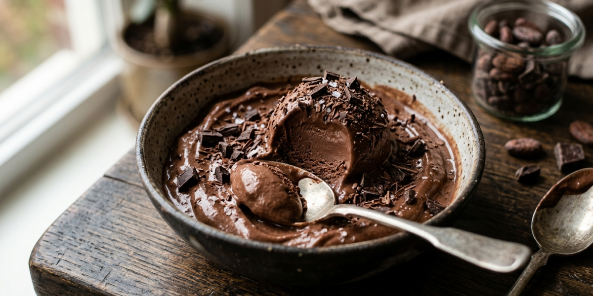 Glace au chocolat sans lactose facile